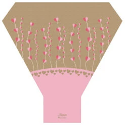 Hoes 48,5(45)x45(43)x14(12)cm BOPP/Kraft Avance Jasmin Roze 1000/ds