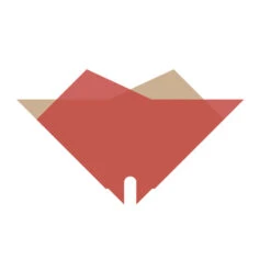 Hoes 35x35cm Combina Young Star BOPP/Kraft Rood 25/pak (500/ds)