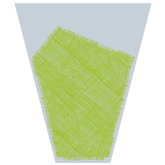 Hoes 40x30x12cm Jute Lime 2500/ds 1 Hoes 40x30x12cm Jute Lime 2500/ds