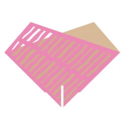 Hoes 35x35cm Combina Fissure BOPP/Kraft Roze FSC Mix Credit 25/pak (500/ds)