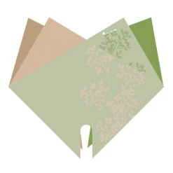 Hoes 27x27cm Combina Olivia BOPP/Kraft Groen 25/pak (500/ds)