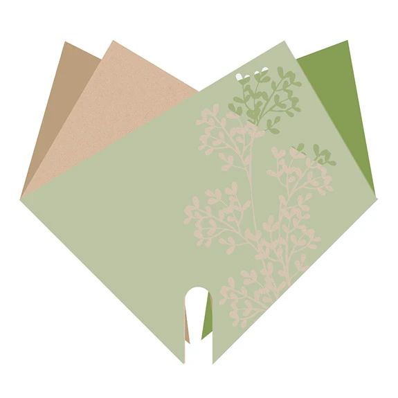 Hoes 27x27cm Combina Olivia BOPP/Kraft Groen 25/pak (500/ds) 1 Hoes 27x27cm Combina Olivia BOPP/Kraft Groen 25/pak (500/ds)