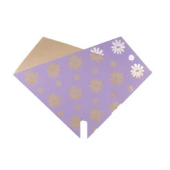 Hoes 40x40cm Combina Daisy BOPP/Kraft Violet 25/pak (500/ds) FSC®