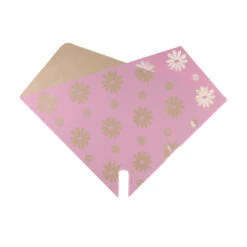 Hoes 40x40cm Combina Daisy BOPP/Kraft Lichtroze 25/pak (500/ds) FSC®