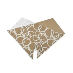 Hoes 35x35cm Combina Circuli BOPP/Kraft Wit 25/pak (500/ds)