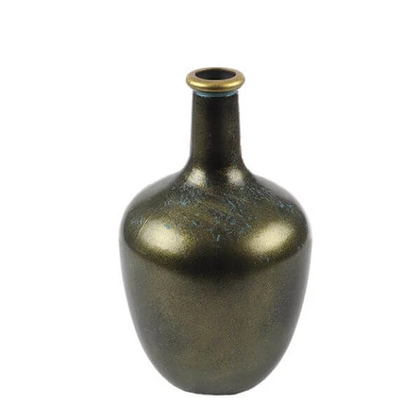 Vaas Belly D.16/H.26cm Groen-goud 6/ds 1 Vaas Belly D.16/H.26cm Groen-goud 6/ds