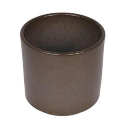 Pot Cylinder D.12/H.11cm Bruin 9/tray