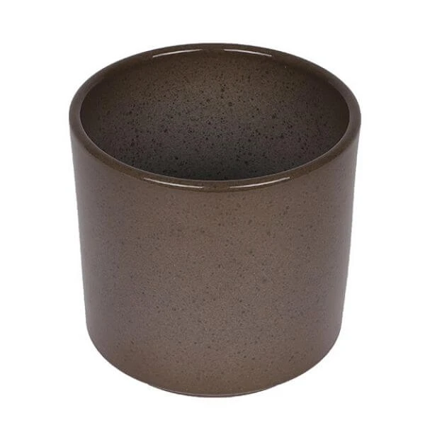 Pot Cylinder D.12/H.11cm Bruin 9/tray 1 Pot Cylinder D.12/H.11cm Bruin 9/tray