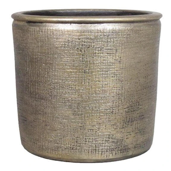 Pot Ancora D.18/H.16cm Industrieel Goud 4/ds 1 Pot Ancora D.18/H.16cm Industrieel Goud 4/ds