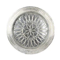 Bord Job Metaal D.28cm Zilver 16/ds