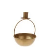 Plantenbakje Met Kandelaar H.16cm Goud 24/ds