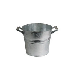 Emmer Zink 24x20cm Met Oren Handmatig Verzinkt 12/ds