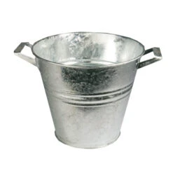 Emmer Zink 28x24cm Met Oren Handmatig Verzinkt 8/ds