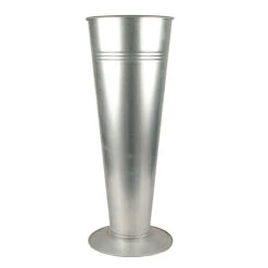 Vaas Gegalvaniseerd Ribbel 22/21x60cm Met Voet 12/ds