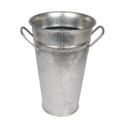 Emmer Zink 19,5/12,6x30cm M/handvat 5ltr Handmatig Verzinkt 12/ds