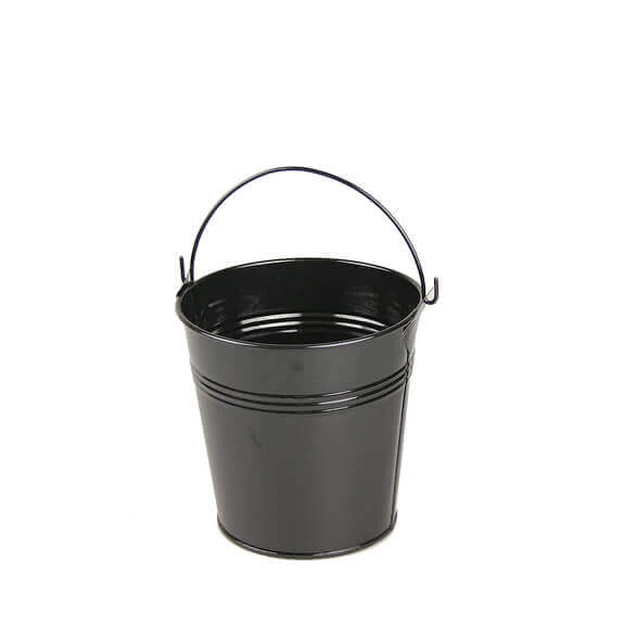 Emmer Zinken D.13cm/H.12,5cm Met Hengsel Zwart 6/pk (72/ds) 1 Emmer Zinken D.13cm/H.12,5cm Met Hengsel Zwart 6/pk (72/ds)