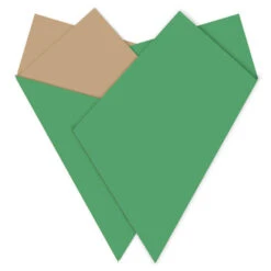 Vouwhoes 44x45x7cm Nova Kraft Groen 50/pak (500/ds) FSC Mix 70%