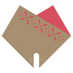 Hoes Kraft/kraft 27x27cm Combina Folk Rood 25/pk (500/ds) FSC Mix