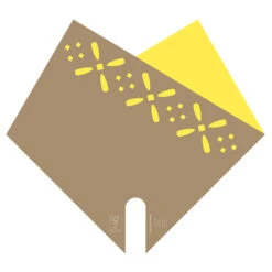 Hoes Kraft/kraft 27x27cm Combina Folk Geel 25/pk (500/ds) FSC Mix