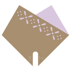 Hoes Kraft/kraft 27x27cm Combina Folk Lila 25/pk (500/ds) FSC Mix