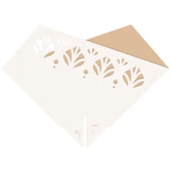 Hoes 35x35cm Combina Calice Kraft/Kraft Wit 25/pak (500/ds) FSC M