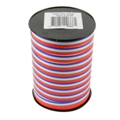 Krullint 10mmx250mtr Rood/wit/blauw