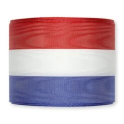 Lint 100mmx25mtr Rood/wit/blauw