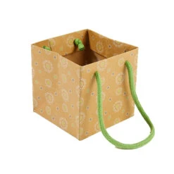 Tas Kraft Delicate 10,5x10,5x10,5cm Groen 10/pak FSC100% (240/ds)