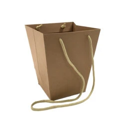 Boekettas Kraft 18/18x12/12x21cm FSC Mix 70% 10/pak (240/ds)