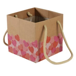 Tas Kraft Abbraccio 13x13x13cm Rood 10/pak FSC Mix 70% (240/ds)