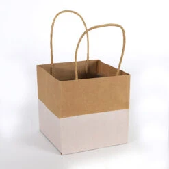 Tas Kraft Teinte 13x13x13cm Wit FSC 10/pak (240/ds)