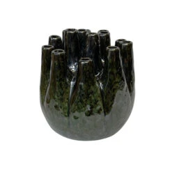 Tulp Vaas Fenna Small 24x22cm Groen Gemixt