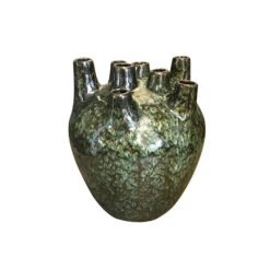 Tulp Vaas Jasmijn Small 24x22cm Groen Gemixt