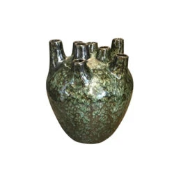 Tulp Vaas Jasmijn Large 29x27cm Groen Gemixt