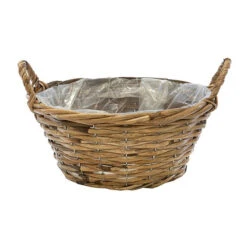 Mand Cubu D.25/H.11cm Rond Laag Met Oren 6/pak