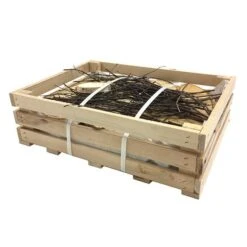 Berkenschijf Ovaal D.8-9cm Kist 40x30x11cm Naturel