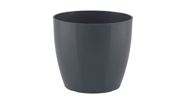 Pot San Remo D.42/H.39cm Antraciet Glanzend 1 Pot San Remo D.42/H.39cm Antraciet Glanzend