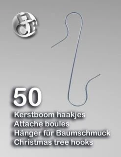 Kerstboom S-haakjes Zilver 50st
