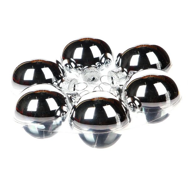 Kerstbal 40mm Zilver Glans 36st 1 Kerstbal 40mm Zilver Glans 36st