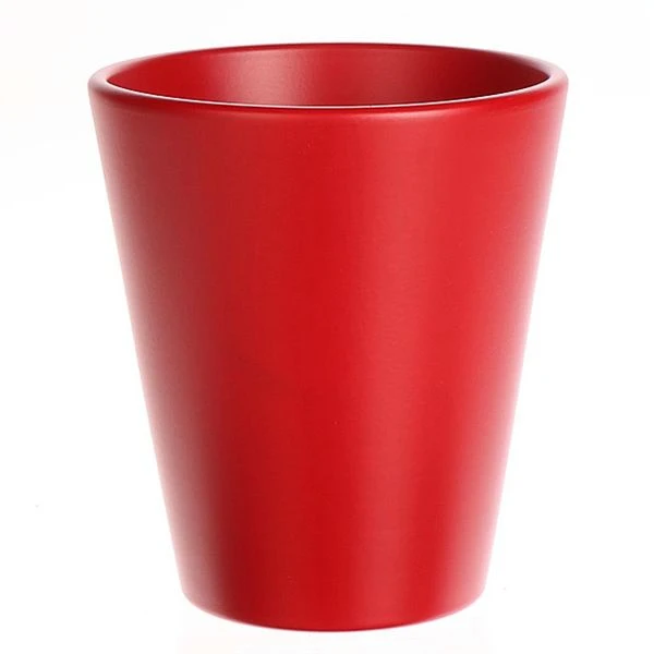 Vaas Orchidee D.15cm Rood Mat 1 Vaas Orchidee D.15cm Rood Mat