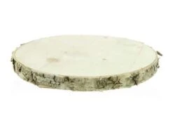 Berken Schijf D.20/H.2,3cm White Wash