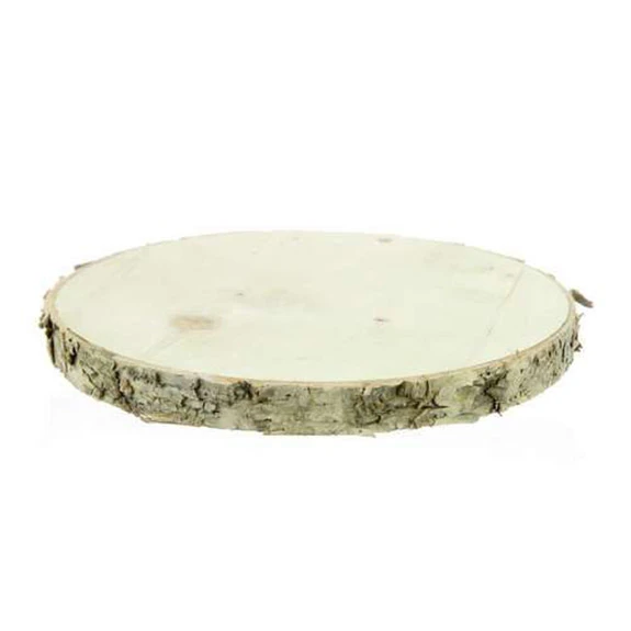 Schijf Berk D.30/H.2,3cm White Wash 1 Schijf Berk D.30/H.2,3cm White Wash