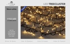 Verlichting 2,2-2,5m Kerstboom Cluster 1152led Warmwit