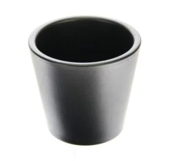 Pot Deco 17cm Donkergrijs