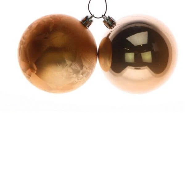Kunstkerstbal 6cm Bruin Mix Box 24st 1 Kunstkerstbal 6cm Bruin Mix Box 24st