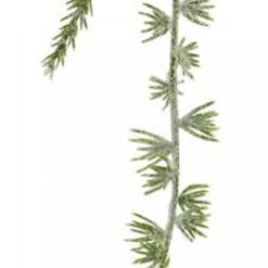 Lariks Indy Garland 180cm Iced White Cones Groen