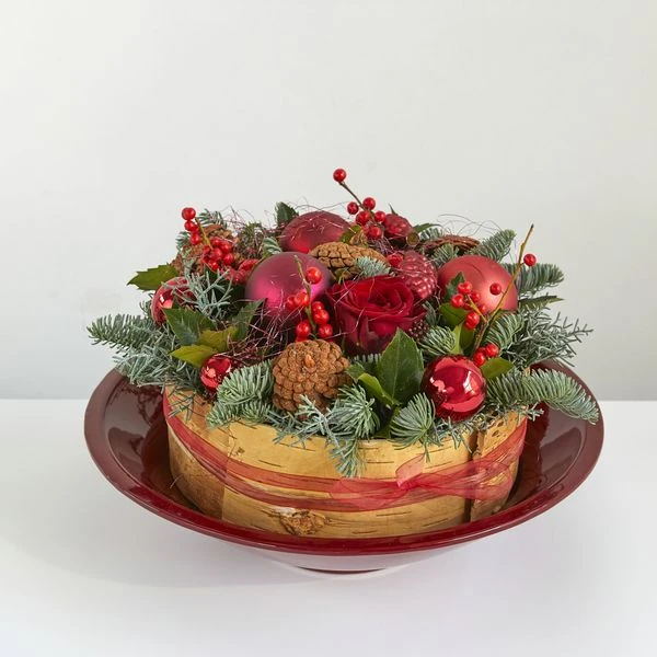 Schaal Vlak 25cm Wijnrood 2 Schaal Vlak 25cm Wijnrood - Afbeelding 2