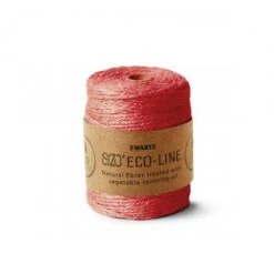 Jute Touw 3mmx150mtr Sizo Eco Label Rood 3500