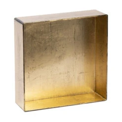 Schaal Vierkant D.20cm Rustiek Goud