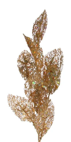 Bladtak 71cm Met Glitter Goud 24/ds